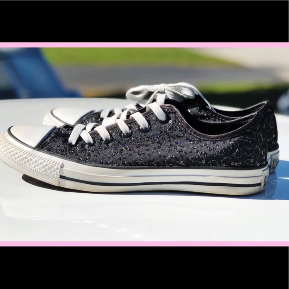 Converse All Star Black Sparkle - Picture 1 of 8